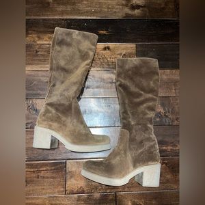 Womens size 11 la Canadienne chunky heel boots